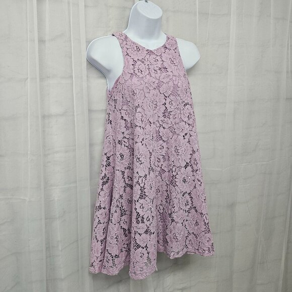 Altar'd State Lavender Lace Floral Tunic Tank Boho Coquette XS - Picture 4 of 11
